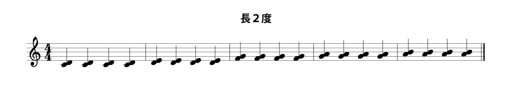 長２度